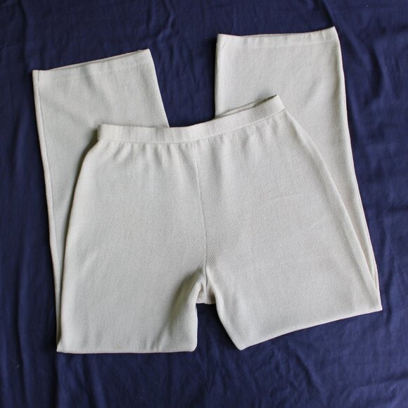 St. John Collection Marie Gray Santana Knit sweater wide leg Dress pants tan 16 - Picture 3 of 8